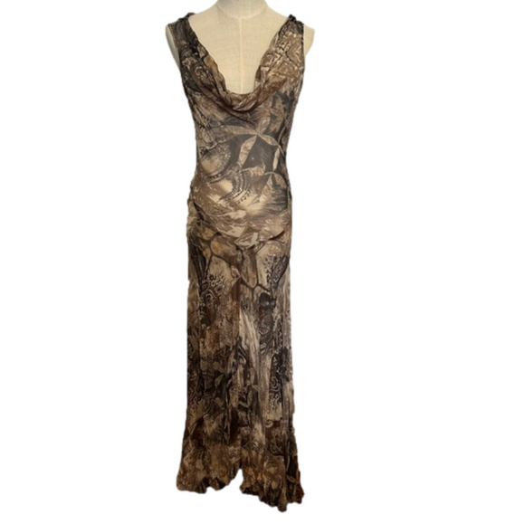Signature by Robbie Bee Dresses & Skirts - Robbie Bee Signature 100% silk brown beige sleeveless cowl neck maxi dress